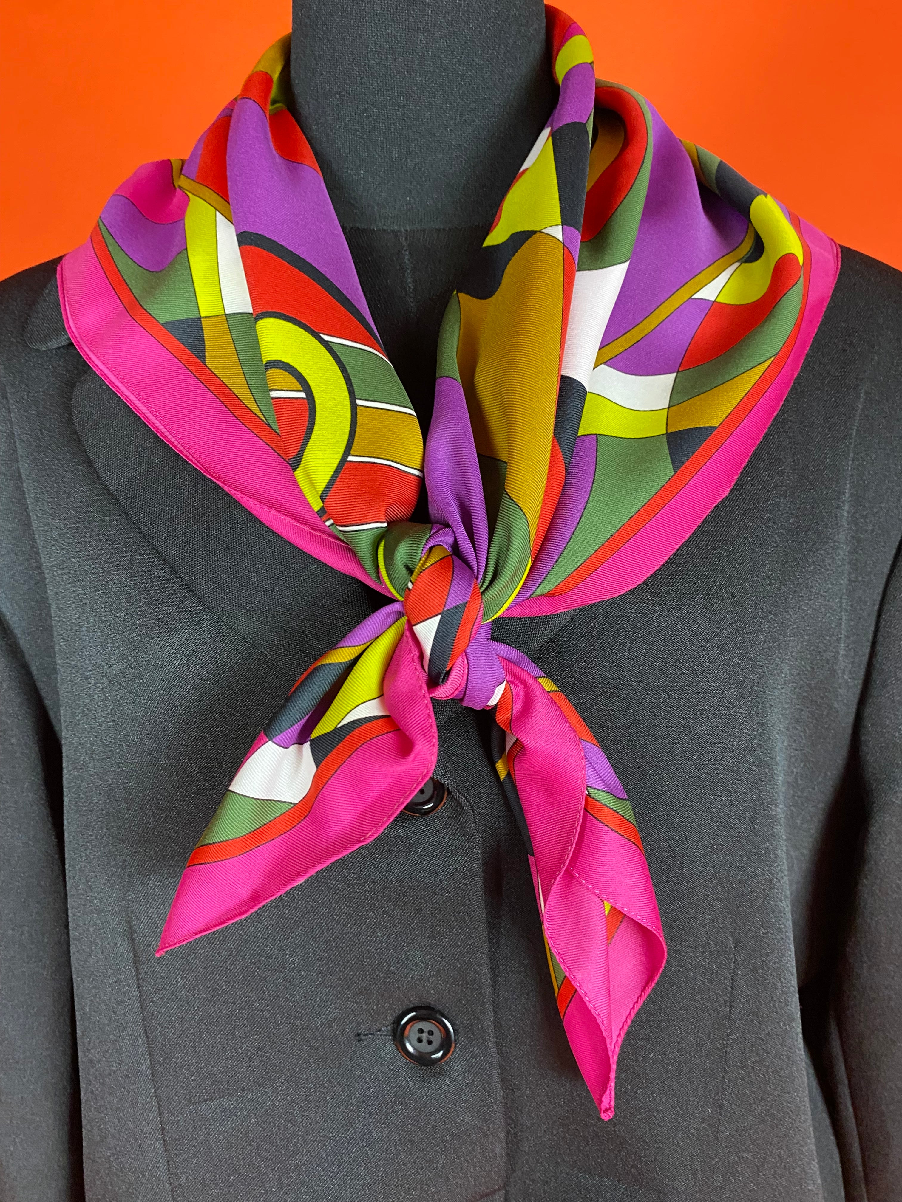 Foulard en soie rectangulaire imprimée SOIE - Carson bleu | La Fiancée